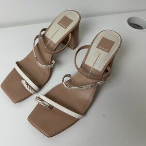 Dolce Vita "Prisma Barely-There" Strappy Block-Heel Sandals - Size 10